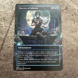 Decree of Silence - Custom Art MTG Magic The Gathering Playtest Card - Image 1