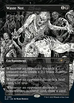 1x Waste Not ~~ Borderless - Foil NM-Mint, English Secret Lair MTG Magic - Image 1