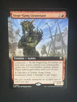 Siege-Gang Lieutenant (Extended Art) (Ripple Foil) 61 Commander: M3C MTG NM - Image 1