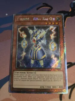 Yugioh - Thunder King Rai-Oh RA03-EN206 1st Edition Platinum Secret Rare NM - Image 1