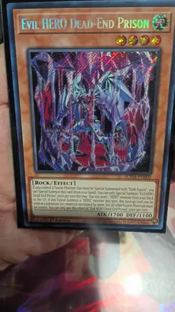 Konami Yu-Gi-Oh! Evil HERO Dead-End Prison SUDA-EN002 Secret Rare Foil 1st - Image 2