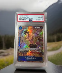 Portgas D. Ace Alt Art Parallel OP08-052 Two Legends Foil PSA 10 ENG 2024 - Image 1