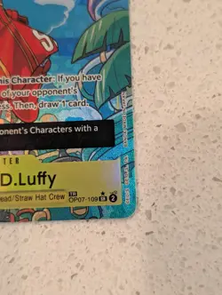 One Piece Monkey D Luffy OP07-109 SR Treasure Rare Alternative Art - Image 3