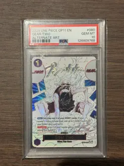One Piece Gear 2 OP11-080 Luffy Parallel A Fist of Divine Speed PSA 10 English - Image 1