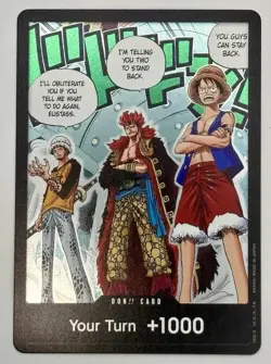 DON!! Card Trafalgar Law Eustass Kid and Monkey.D.Luffy One Piece TCG English - Image 1