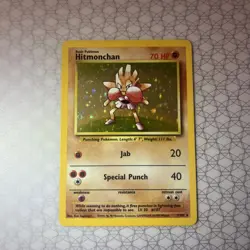 Hitmonchan - 7/102 - Pokemon Base Set Unlimited Holo Rare Card WOTC 1999 - Image 1