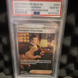 The Pokemon Company Giovanni's Charisma 204/165 SV 151 SIR Holo EN PSA 10 - Image 1