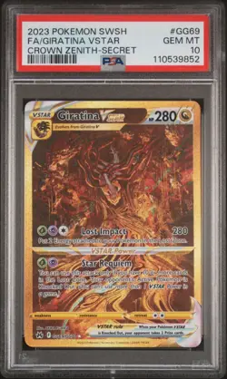 Giratina Vstar GG69/GG70 Secret Rare Crown Zenith PSA 10 - Pokemon TCG - Image 1