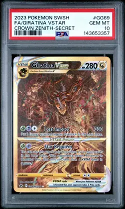 Giratina Vstar GG69/GG70 Secret Rare Crown Zenith PSA GEM MT 10 - Pokemon TCG - Image 1
