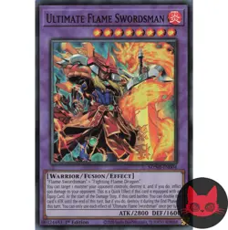 Yugioh Ultimate Flame Swordsman MZMI-EN004 Super Rare 1st Edition NM - Image 1