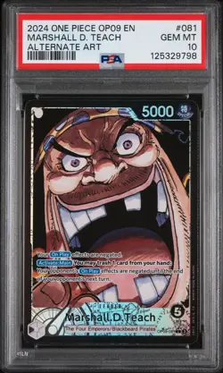 2024 One Piece Op09-Emperors New World Marshall D Teach Alternate Art PSA 10 081 - Image 1