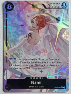 One Piece OPTCG English Nami OP15-086 SR* Wedding Scene Alternate Art - NM - Image 1