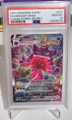 Gengar VMAX Alt Art 2021 Pokemon SWSH Fusion Strike 271/264 Alternate Art PSA 10 - Image 1
