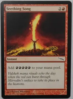 MAGIC THE GATHERING MTG 2003 MIRRODIN RED SEETHING SONG INSTANT ENGLISH CARD - Image 1
