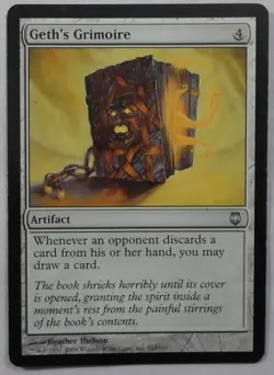 MAGIC THE GATHERING MTG 2004 DARKSTEEL GETH'S GRIMOIRE ARTIFACT CARD - Image 1