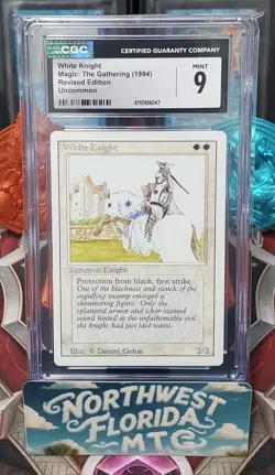 Graded MTG Card - CGC Mint 9 - 3rd Edition (Revised) - White Knight - Image 1