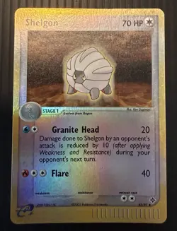 Pokemon TCG Shelgon Card 42/97 EX Dragon Reverse Holo￼ - Image 1