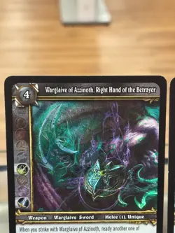 FOIL World of Warcraft TCG Warglaive of Azzinoth SET. One Right + One Left cards - Image 5