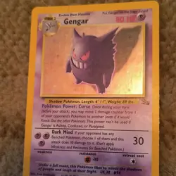 Gengar 5/62 Fossil 1999 English Holo Rare Fossil Pokemon TCG Card - Image 2