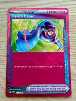 Pokemon TCG Hero's Cape Ace Spec Trainer Card 152/162 SV Temporal Forces - Image 1