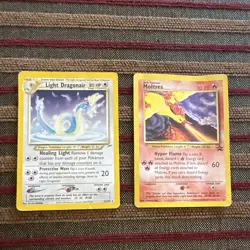 Pokemon TCG Light Dragonair 22/105 Neo Destiny & Moltres Promo Card Lot 2 - Image 1