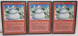 GOBLIN SNOWMAN X3 MAGIC THE GATHERING ICE AGE 1995 MTG Trading Card #628 - Image 1