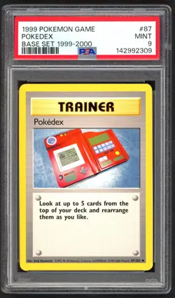 Pokemon Cards - PSA 9 Pokedex 87/102 - Base Set 1999-2000 4th Print - Image 1