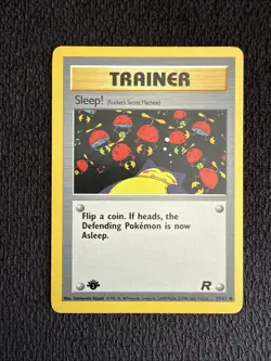 Sleep! 1st Edition Team Rocket 79/82 Common Vintage WoTC Pokemon Card - Image 1