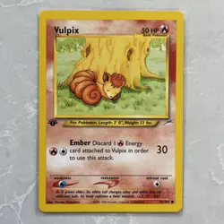 1st Edition Vulpix 91/105 Neo Destiny Regular WOTC Pokemon Trading Card NM - Image 1