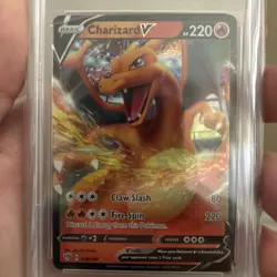Pokemon TCG Charizard v Full Art Holo Card 019/189SWSH03: Darkness Ablaze PSA 9 - Image 2