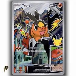 Pokemon First Partner Series 30th Anniversary Promo Tepig 050 Holo Card NM - Image 1