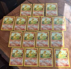 Pokemon TCG Charmander 46/102 Base Set Unlimited English Regular 15-Card Lot - Image 1