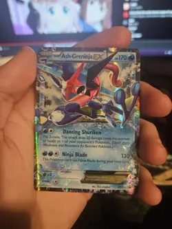 Pokemon TCG Ash-Greninja EX XY133 Holo Rare Promo Card NM/LP Condition - Image 1