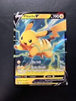 Pokemon Pikachu v TCG Sword & Shield SWSH063 Holo Promo Card NM Condition - Image 1