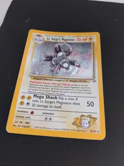 MP Pokemon Card Lt. Surges Magneton 8/132 Holo Rare Gym Heroes - Image 1