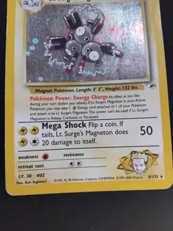 MP Pokemon Card Lt. Surges Magneton 8/132 Holo Rare Gym Heroes - Image 2