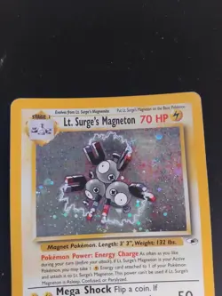 MP Pokemon Card Lt. Surges Magneton 8/132 Holo Rare Gym Heroes - Image 4