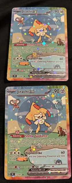 Shiny Jirachi Pokemon Card Display Art Card x2 - Image 1