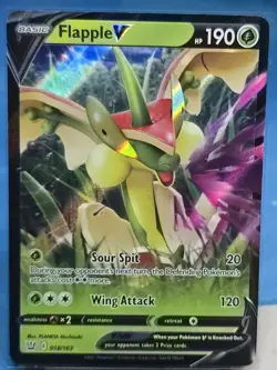 Flapple V 18/163 - Battle Styles - Ultra Rare Pokemon TCG Card - NM - Image 1