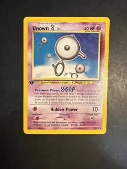 2000 Pokemon Neo Revelation Unown [B] 39 /64 Uncommon 1st Edition Base Card 004 - Image 1