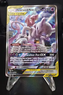 Mewtwo & Mew GX SM191 Black Star Promo Card NM - Image 1