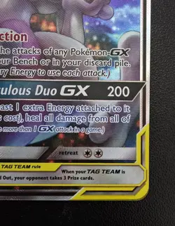 Mewtwo & Mew GX SM191 Black Star Promo Card NM - Image 4