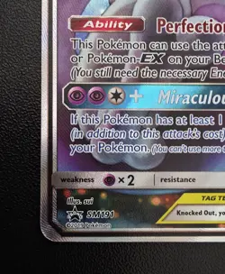 Mewtwo & Mew GX SM191 Black Star Promo Card NM - Image 5