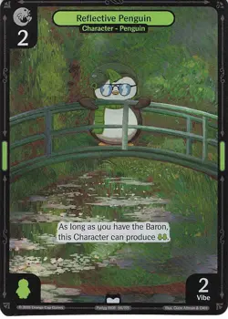 Vibes TCG FOIL Reflective Penguin - Birb & Pengu Card # 066 - Image 1