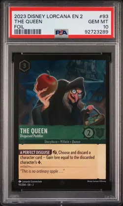 Disney Lorcana The Queen Disguised Peddler 93/204 *FOIL* SR PSA 10 GEM MINT - Image 1