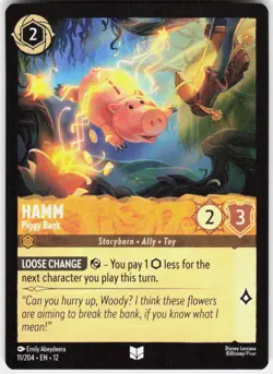 Hamm Piggy Bank 11/204 Wilds Unknown Disney Lorcana - Image 1