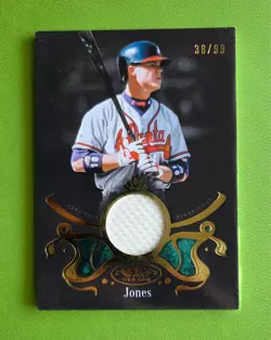 2026 Topps Tier One Chipper Jones Shadow Relic Jersey /99 Atlanta Braves #SR-CJ - Image 1