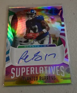 2021 Panini Illusions Plaxico Burress Superlatives Auto NY Giants #SU-2 08/10 - Image 1