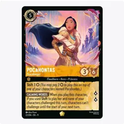 Disney Lorcana TCG Pocahontas Peacekeeper Winterspell 22/204 Legendary NM Card - Image 1