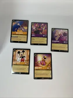 Disney Lorcana Shimmering Skies Belle Blooming Mystic Playmat NEW + 5 Cards - Image 2